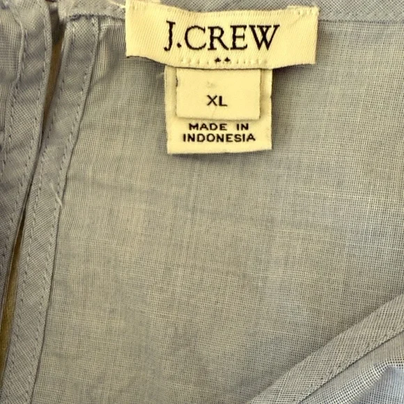 J. Crew Sky Blue Blouse with Ruffled Sleeves - Picture 7 of 12